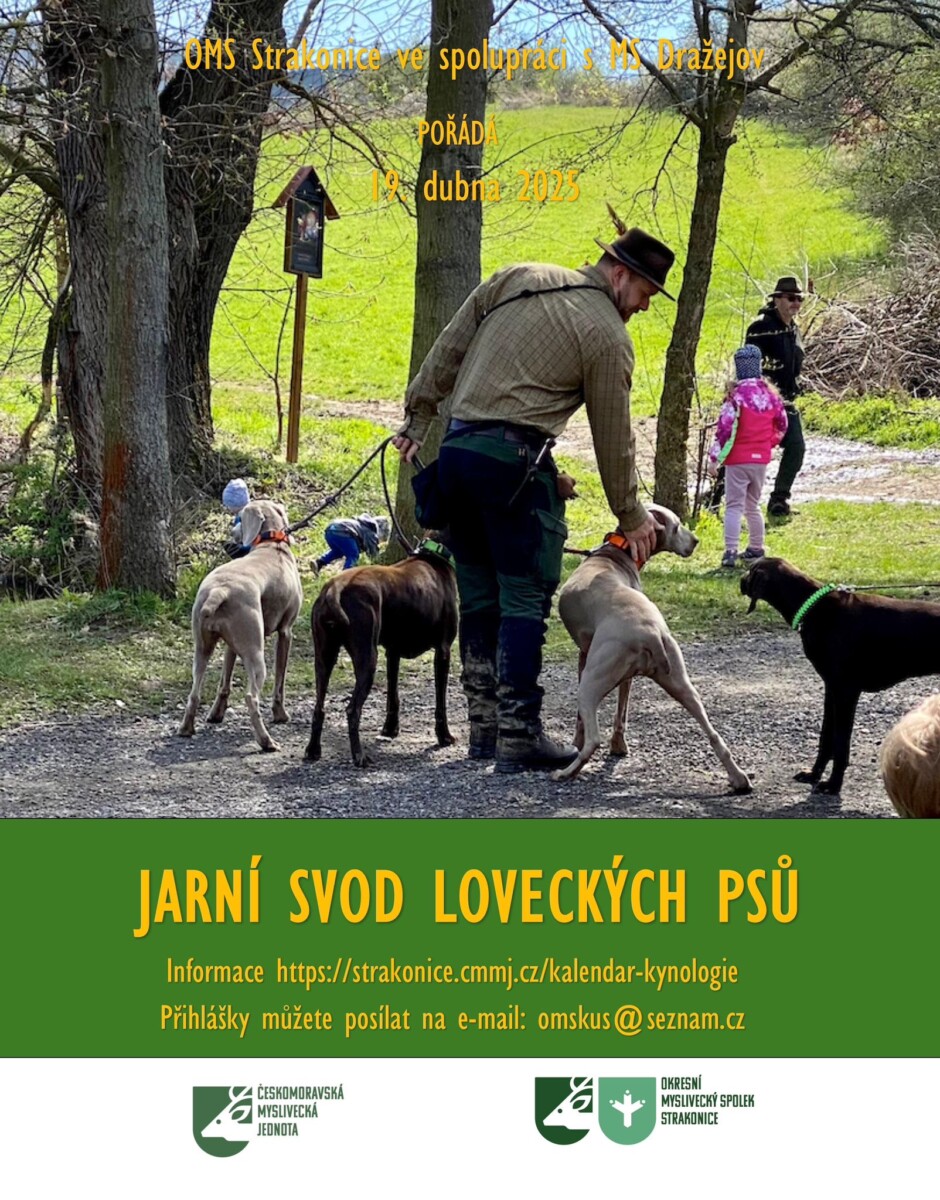 Jarní svod loveckých psů 19.4.2025 Dražejov